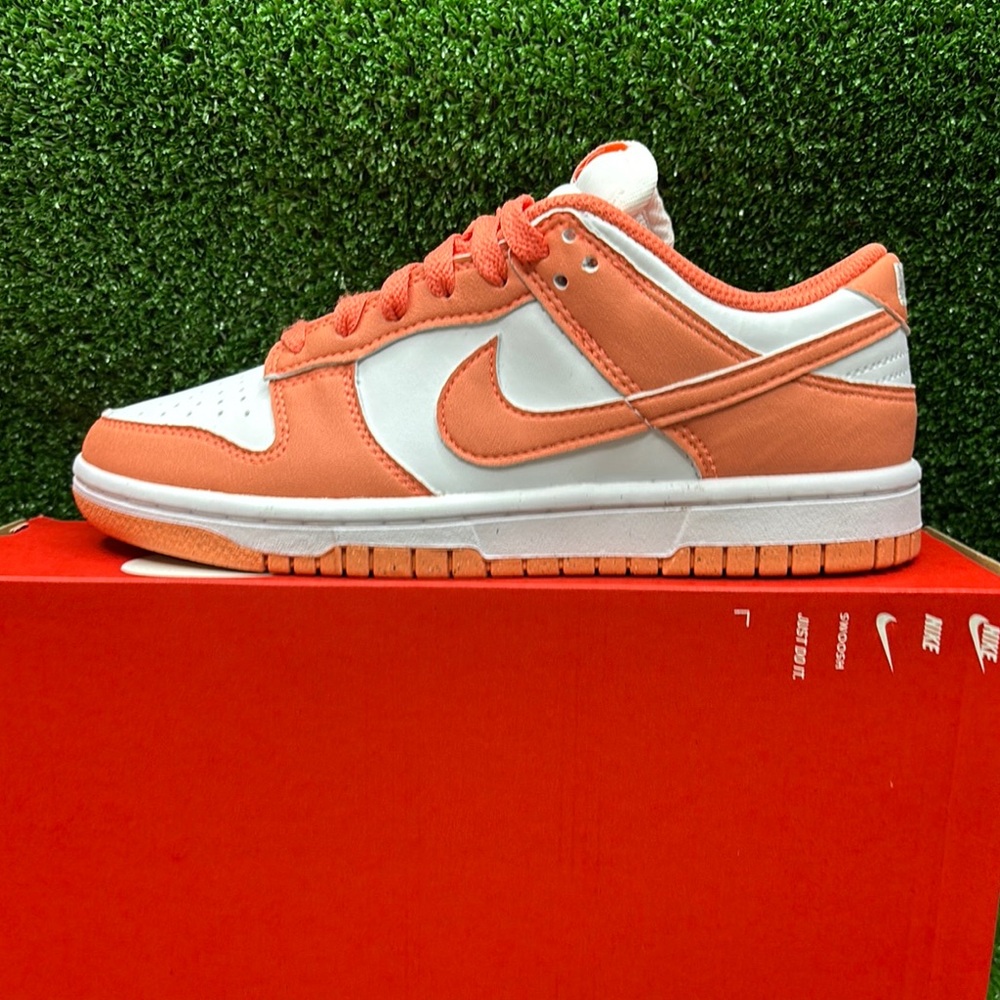 Nike Vibrant Orange and White Low-Top Sneakers